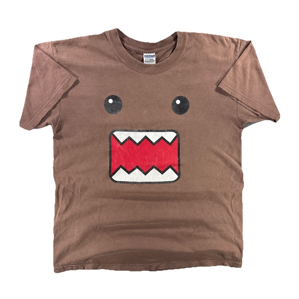 Vintage Domo T-Shirt Men's Large Brown Y2K Scene Streetwear‎ Retro 00's Cute
